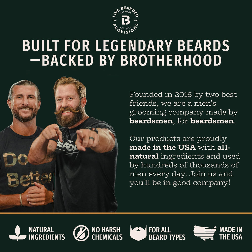 Live Bearded kit staged on bathroom shelf illustrating daily routine convenience benefit