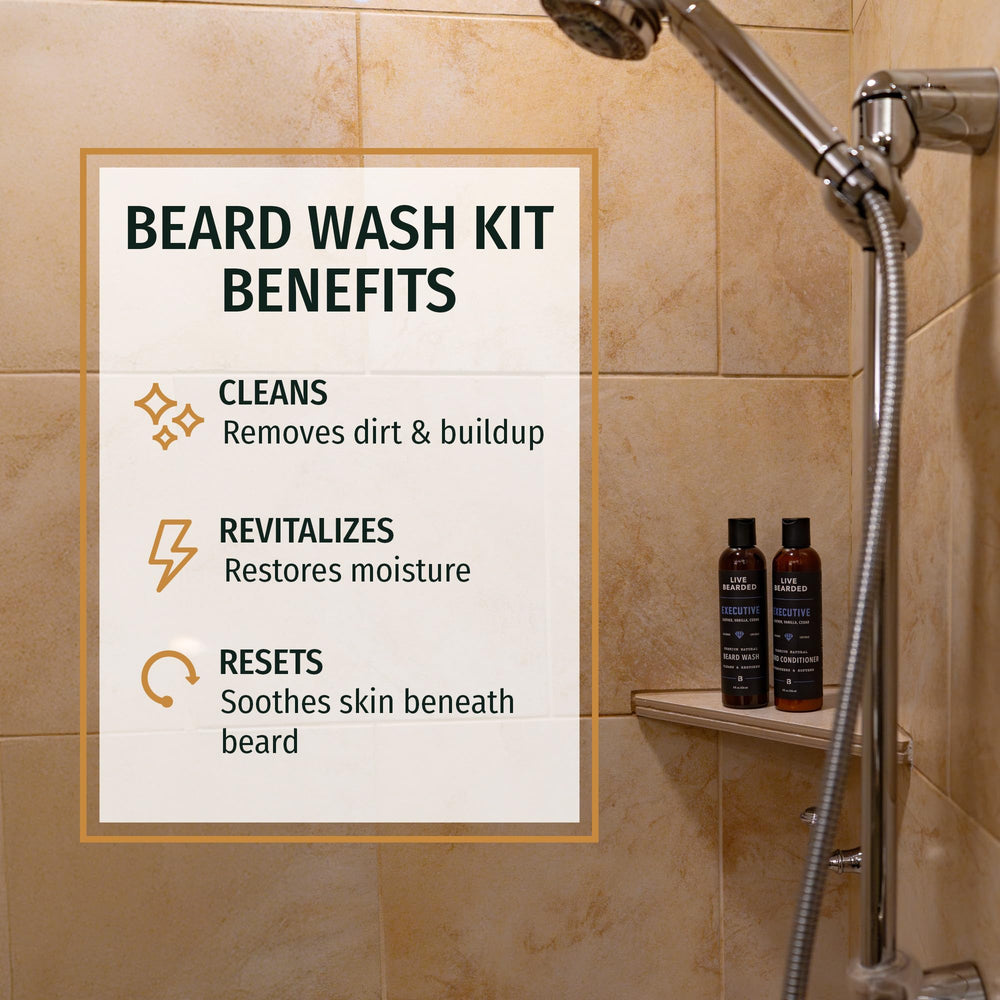 Live Bearded creamy lather texture demonstrating gentle cleansing benefit