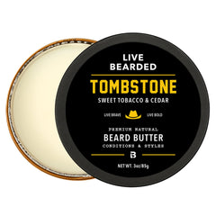 Live Bearded jar front view showing label and 3 fl oz size for clear purchase decision