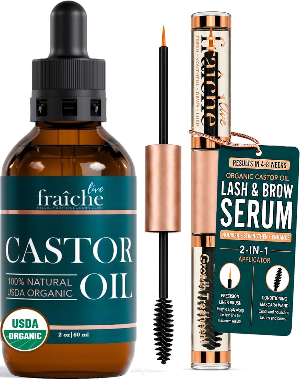 Live Fraiche front packaging showing bottle and dual-ended applicator for easy use