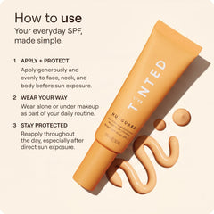 Live Tinted applying Hueguard to cheek demonstrating primer benefit