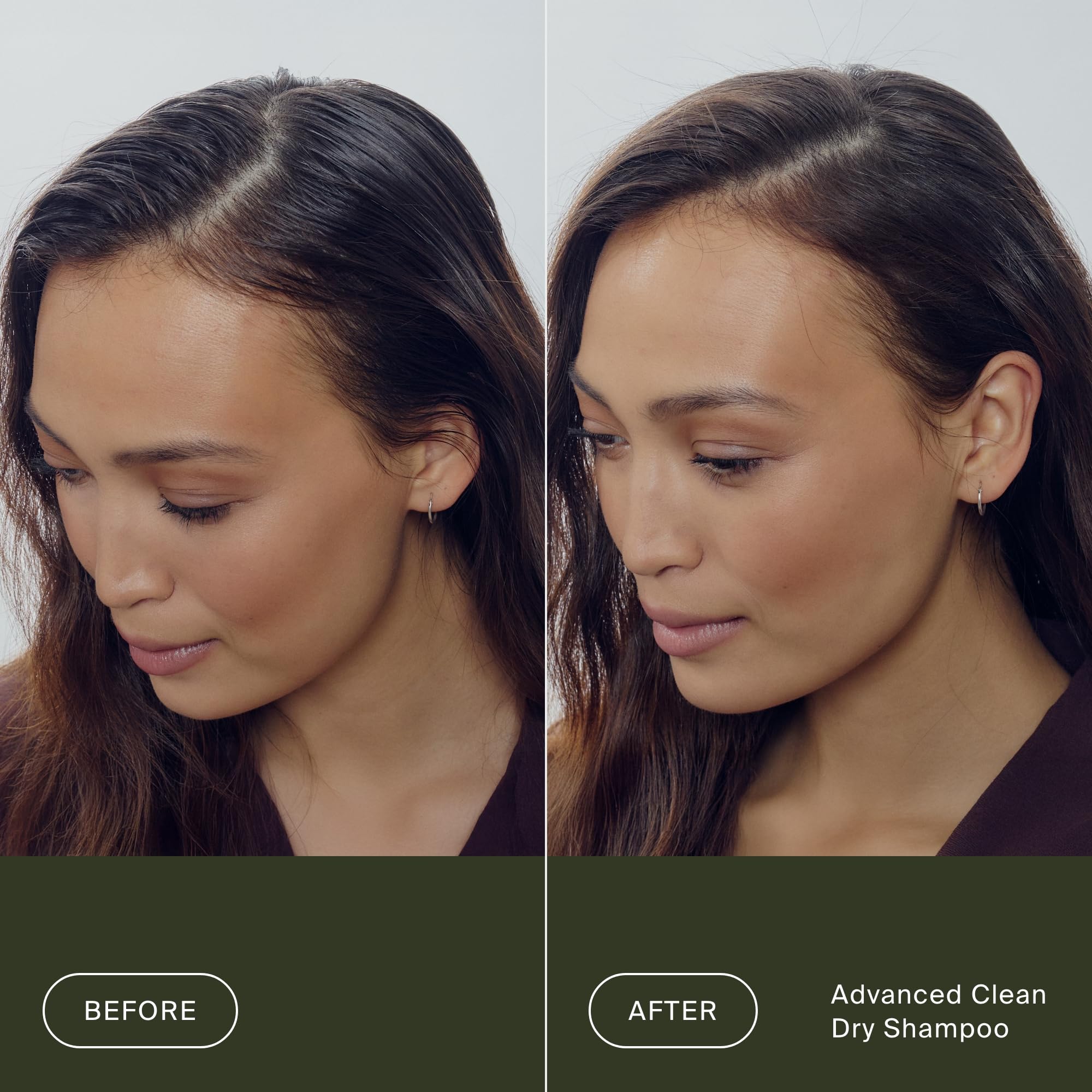 Living Proof before and after roots looking refreshed and clean