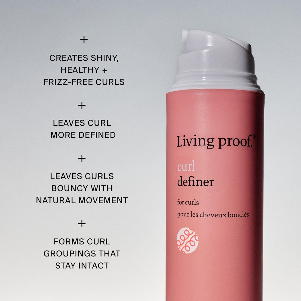 Living Proof being used with a diffuser delivering defined, voluminous curls