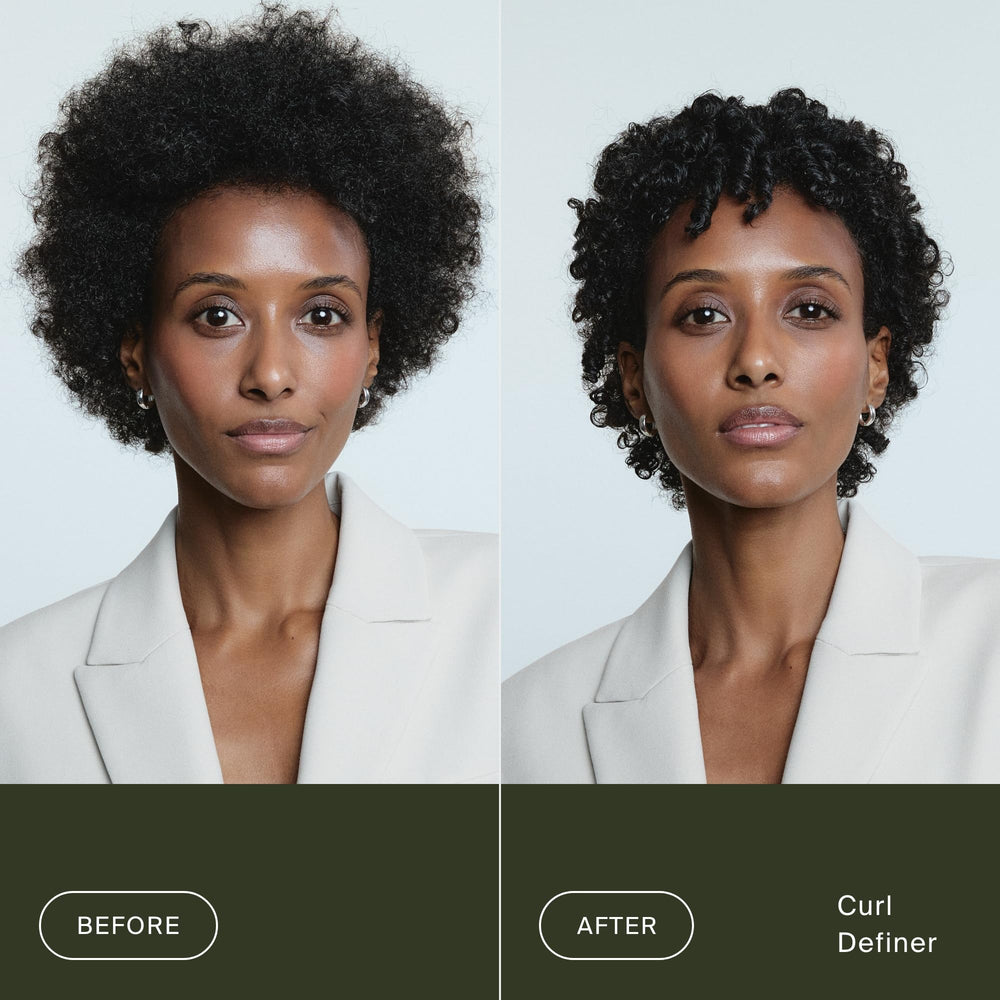 Living Proof product amount on palm ready to apply for controlled styling