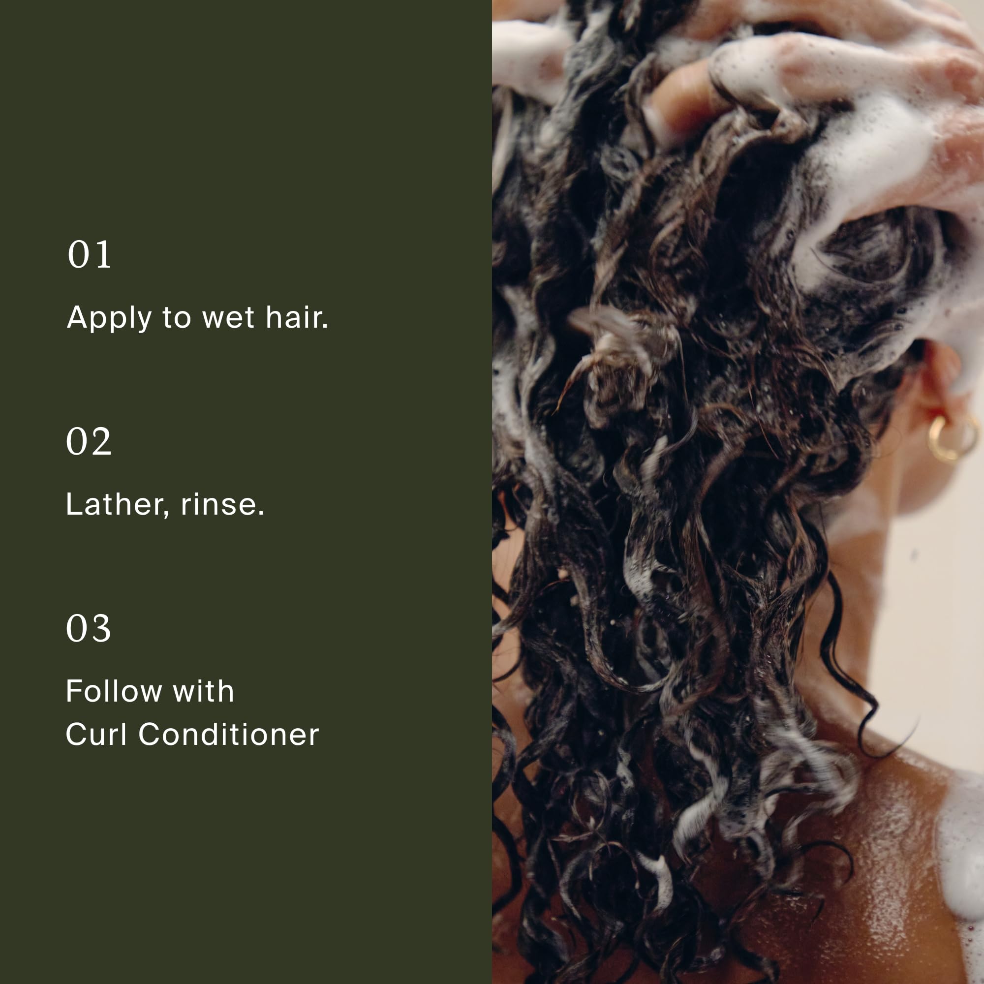 Living Proof Curl Shampoo displayed with conditioner for full routine