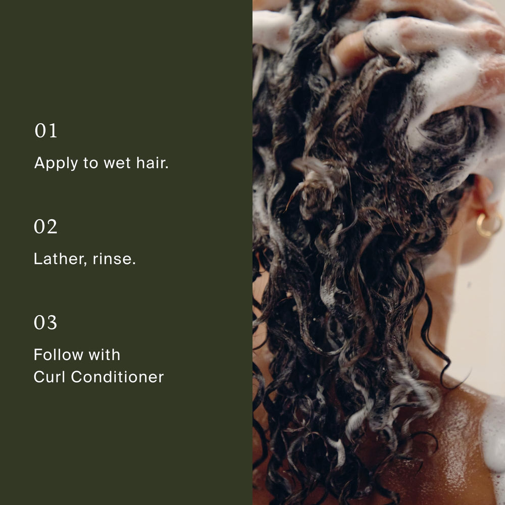 Living Proof Curl Shampoo displayed with conditioner for full routine