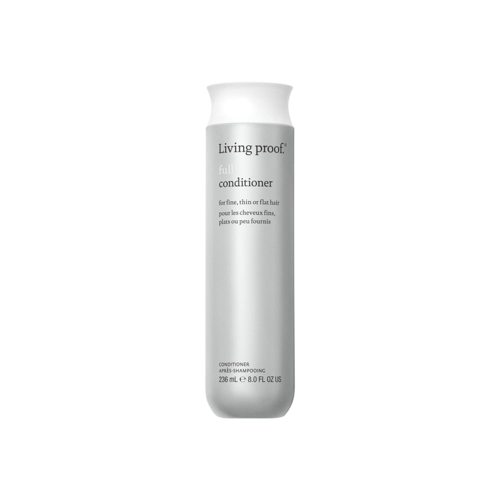Living Proof full conditioner front pump showing packaging and easy dispensing benefit