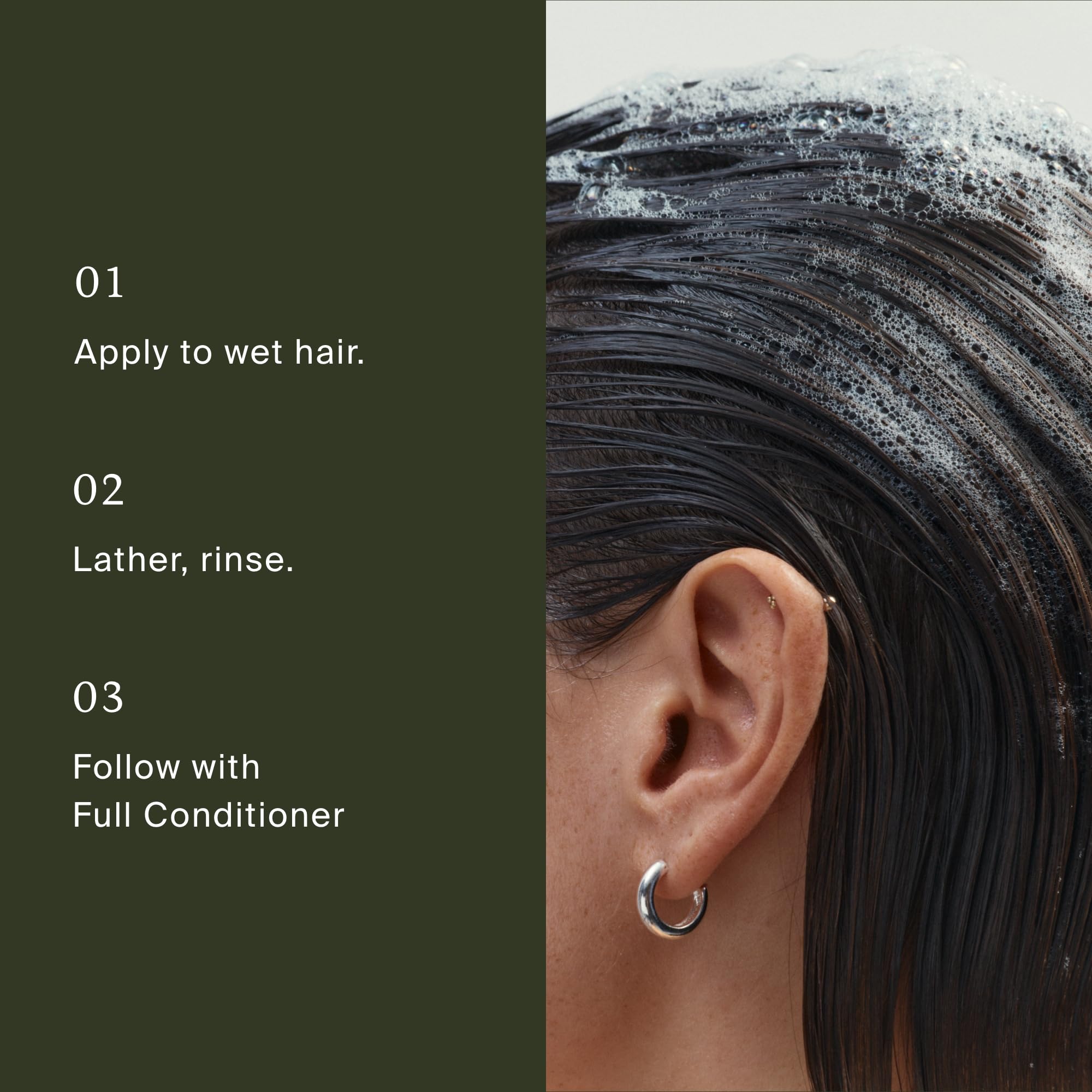 Living Proof before and after hair photo showing added volume and bounce