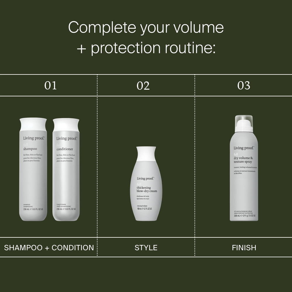 Living Proof shampoo packed in travel bag for convenient on-the-go styling