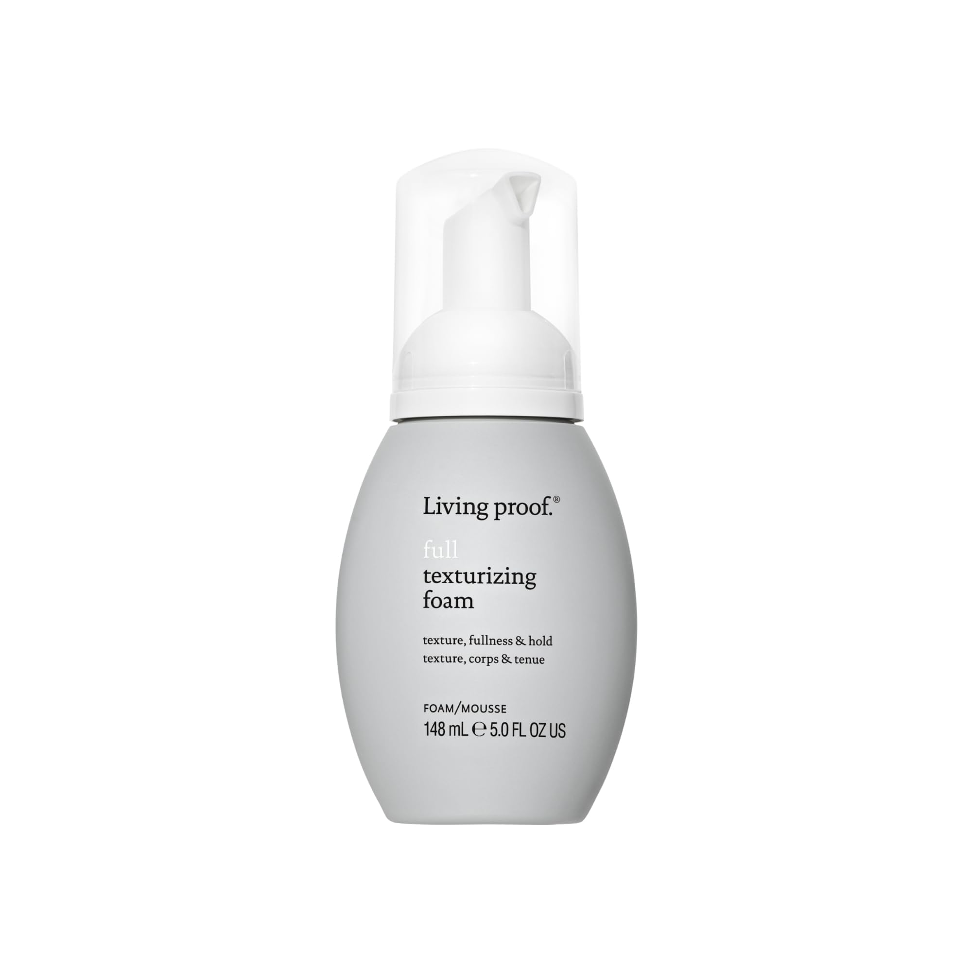 Living Proof product front view showing sleek packaging and lightweight benefit