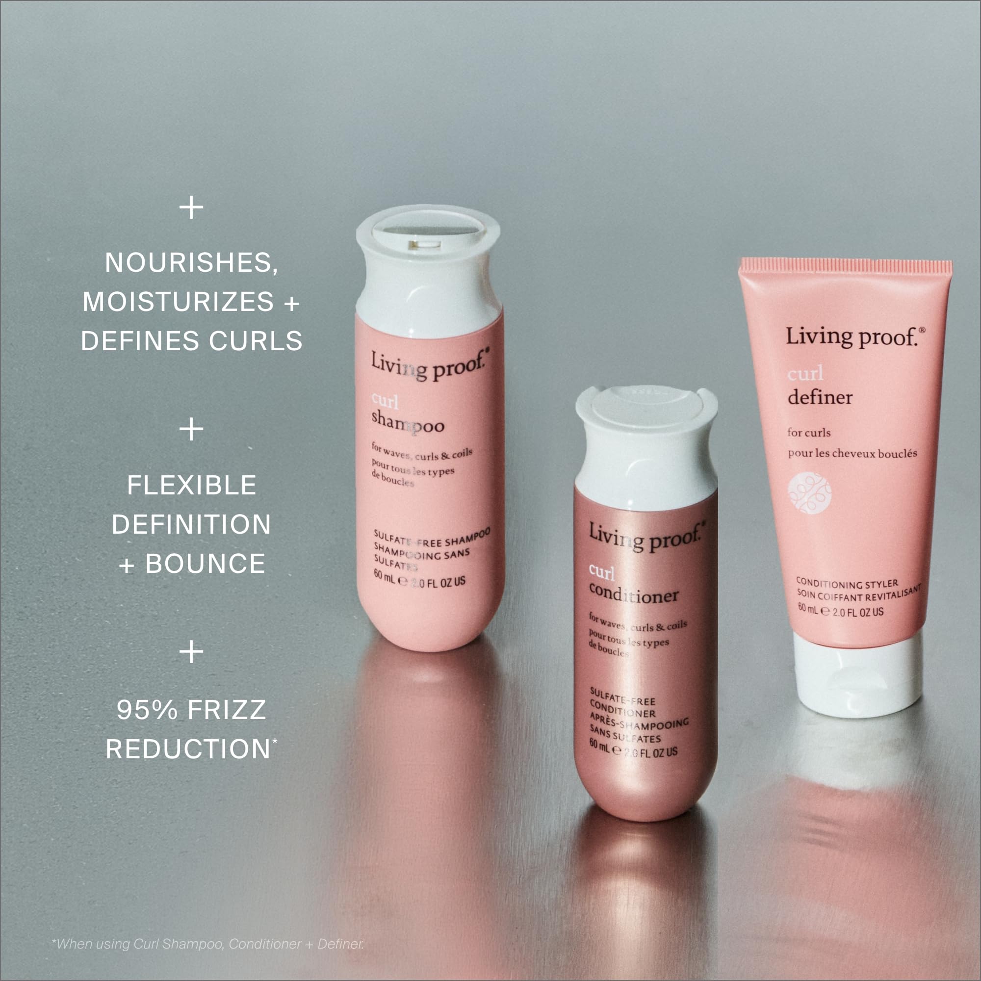 Living Proof shampoo lather texture illustrating easy, non-stripping cleanse