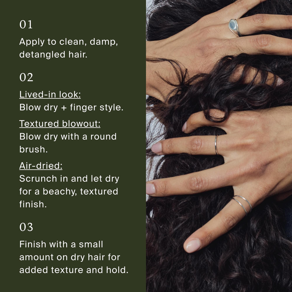 Living Proof restyling dry hair showing refreshed texture and flexible hold