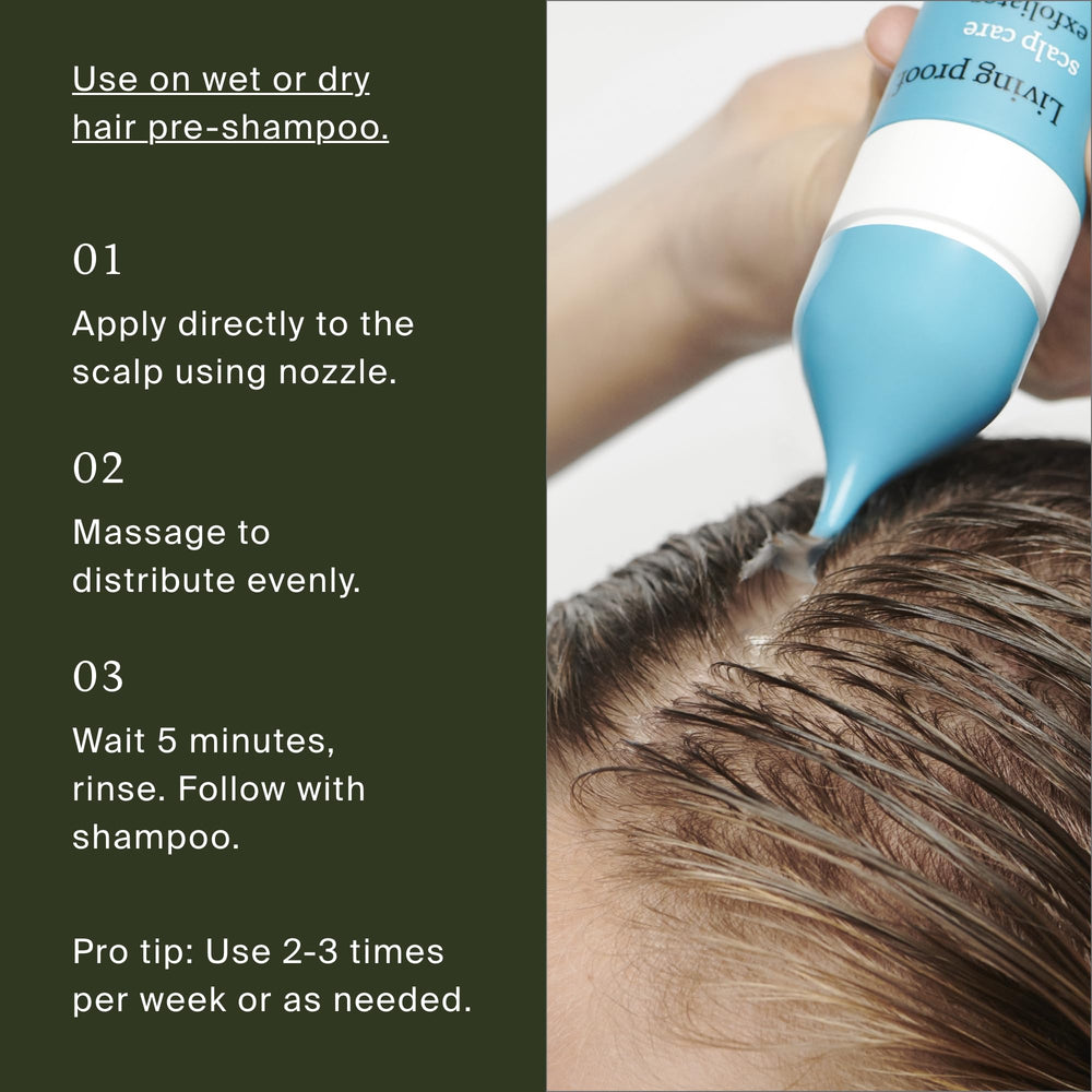 Living Proof ingredient shot highlighting prebiotic to support scalp balance