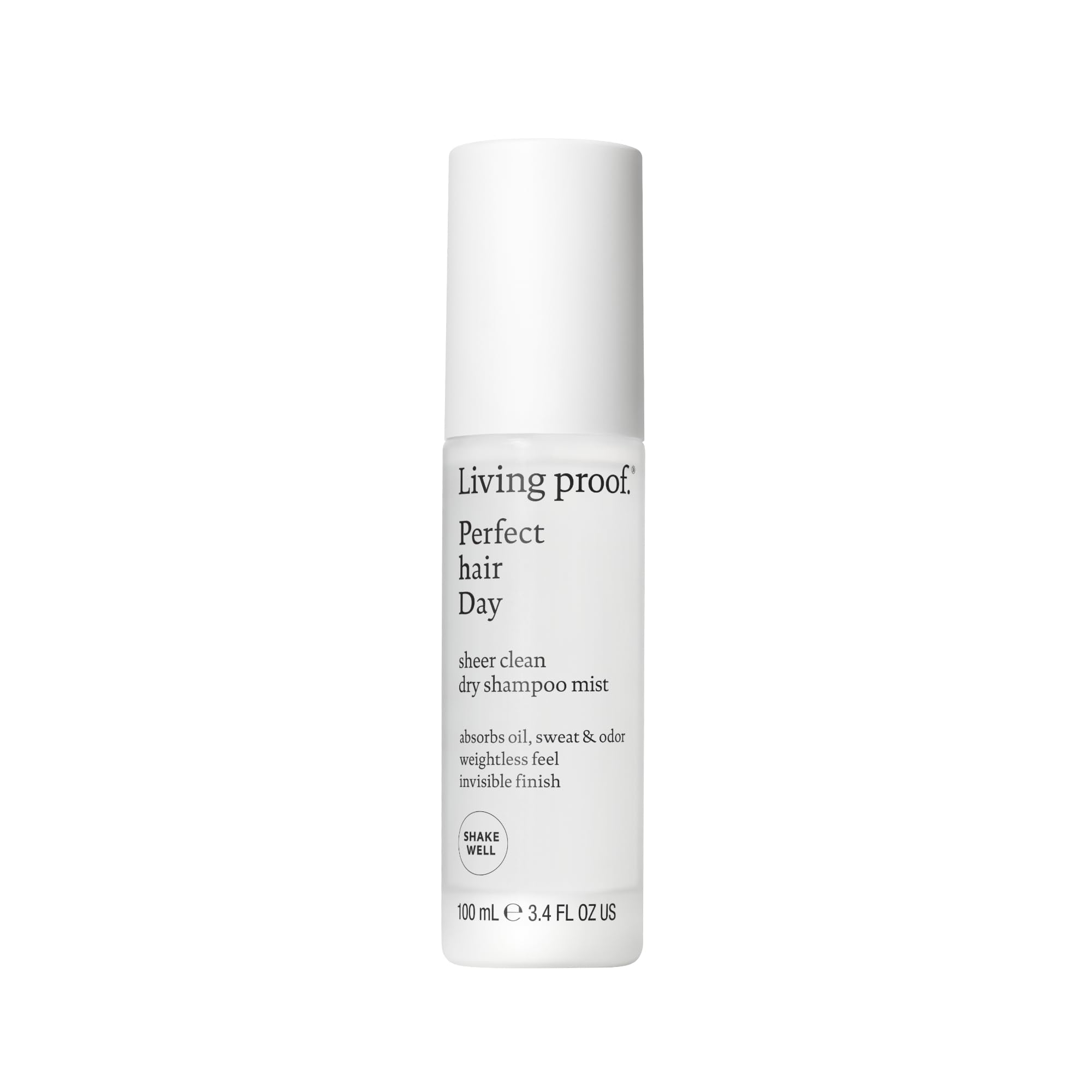 Living Proof front packaging showing sleek bottle and clear benefits