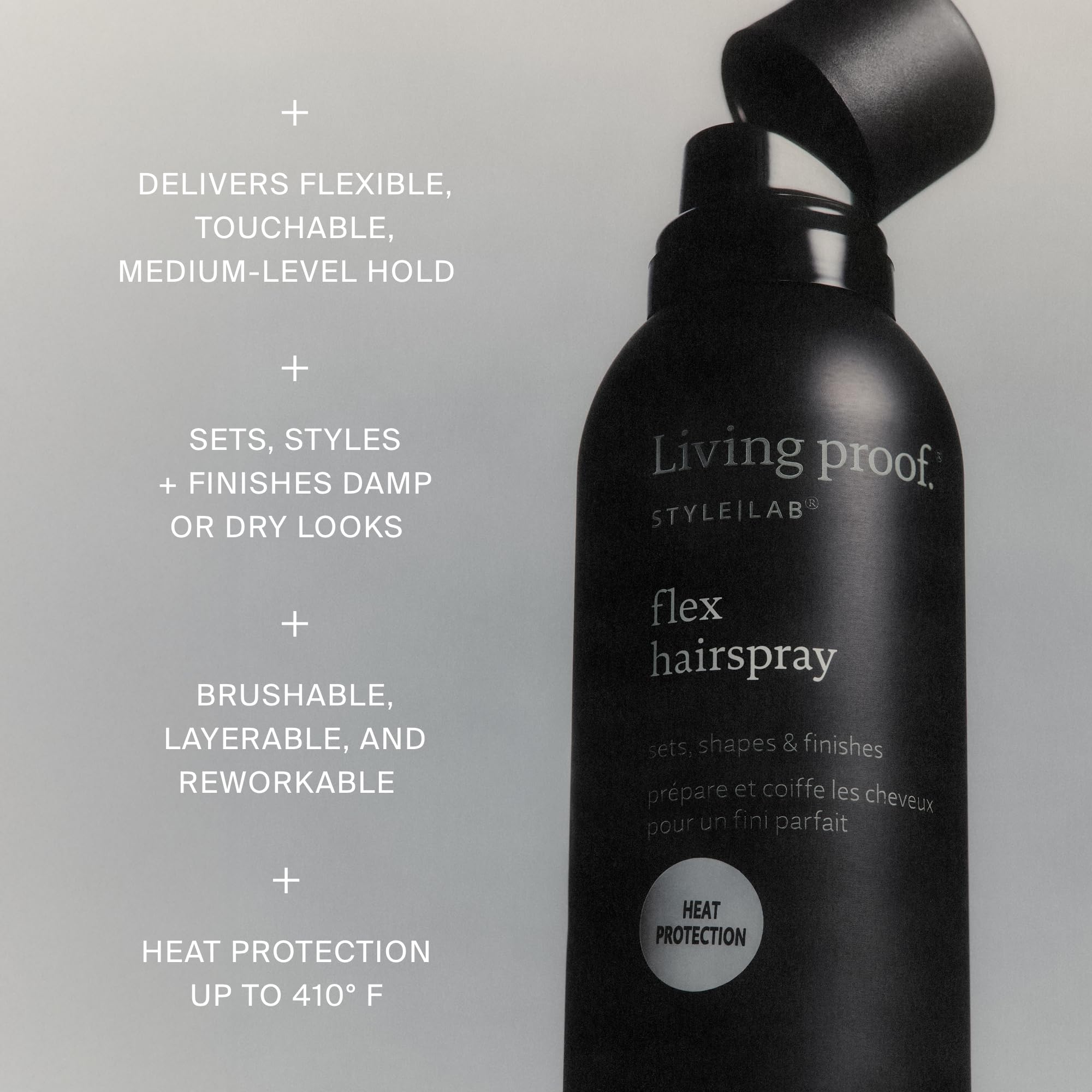 Living Proof texture of spray on hair for natural movement and non-stiff finish