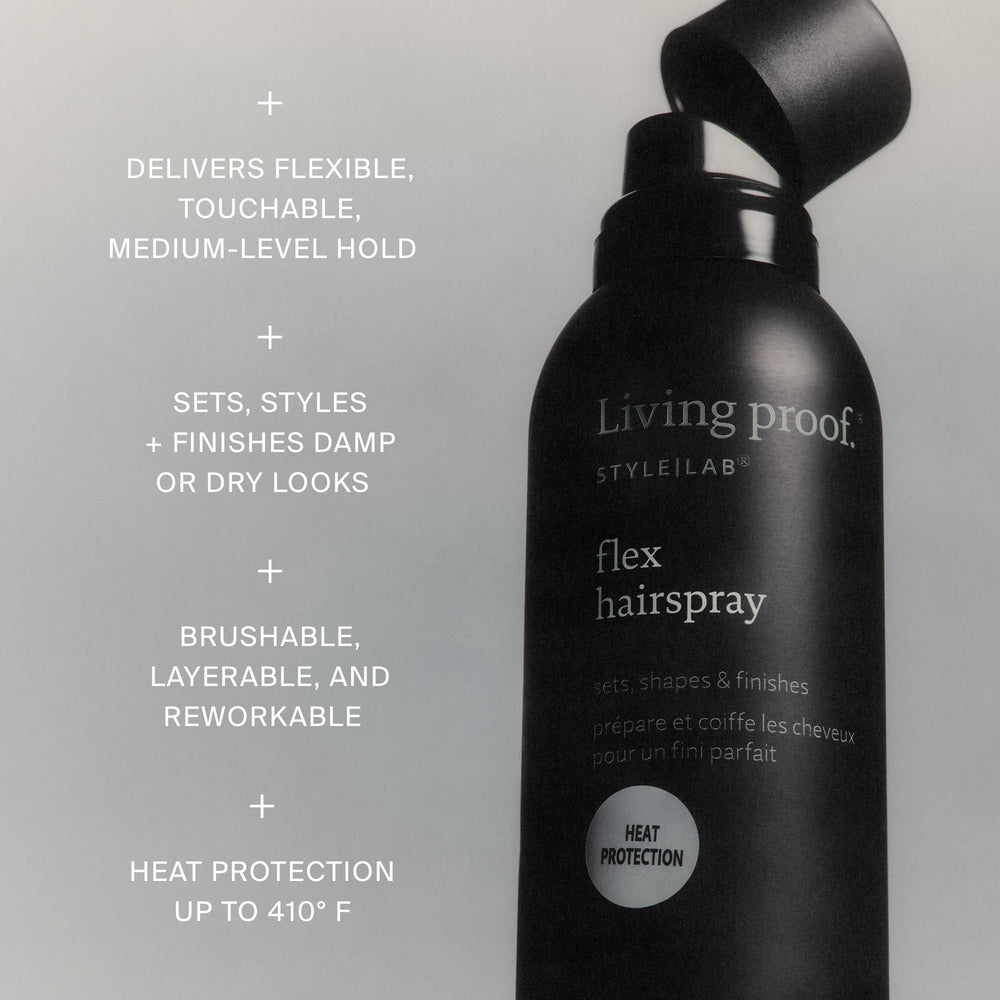 Living Proof texture of spray on hair for natural movement and non-stiff finish
