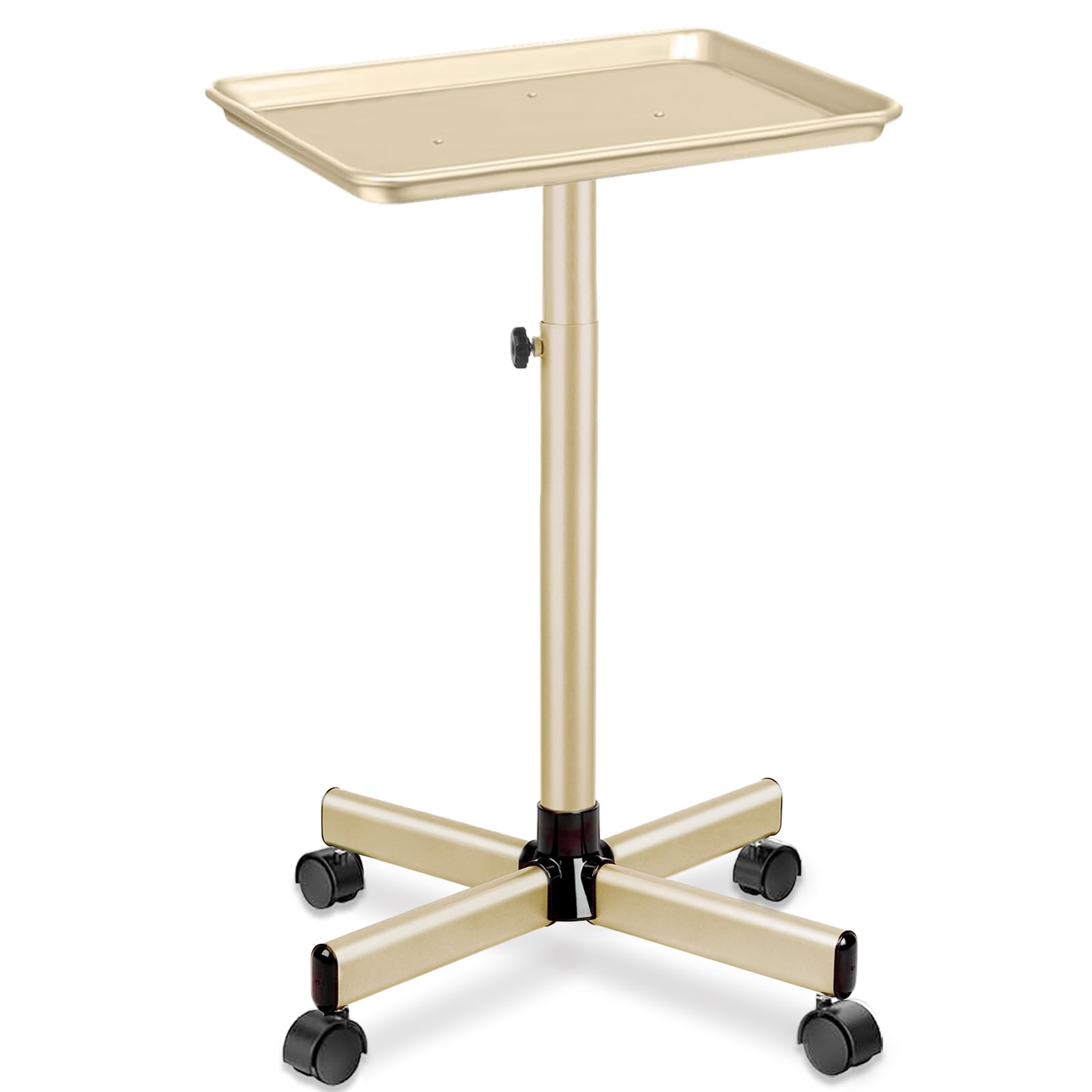 LKT COBTAC front view of gold rolling tray showing compact profile and mobility