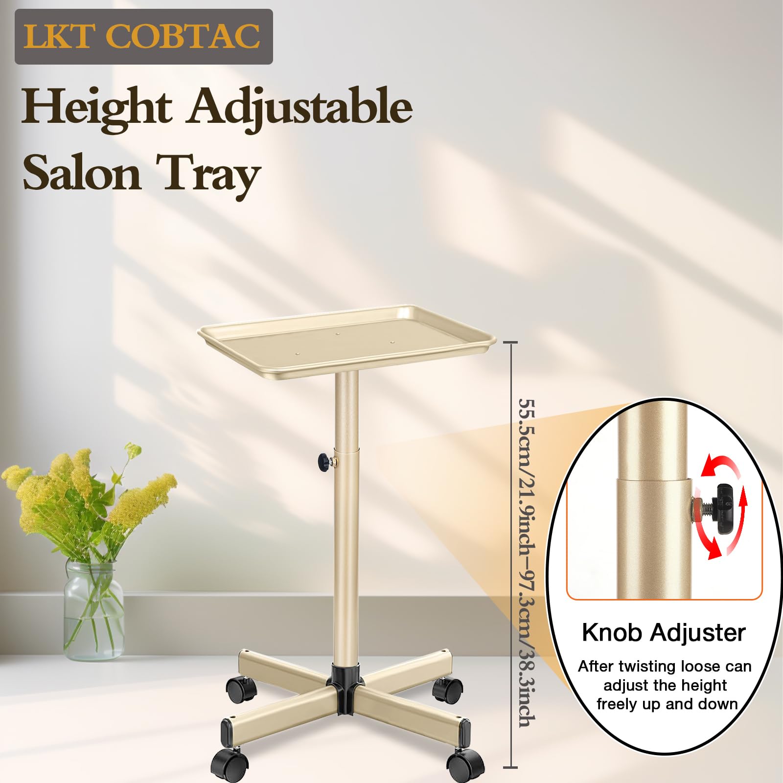 LKT COBTAC height adjustment mechanism highlighted for ergonomic positioning