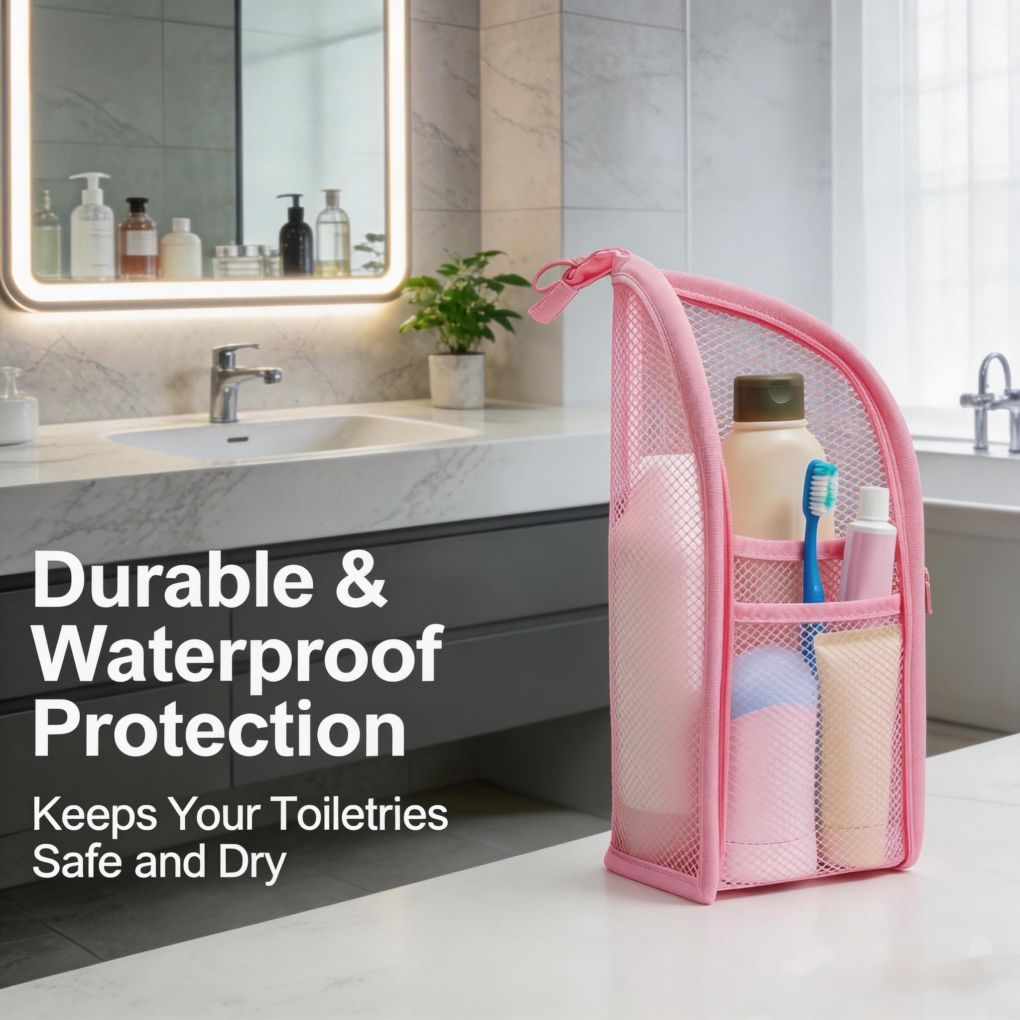 LLisa Soower packed toiletry bags inside a carry-on for compact travel organization