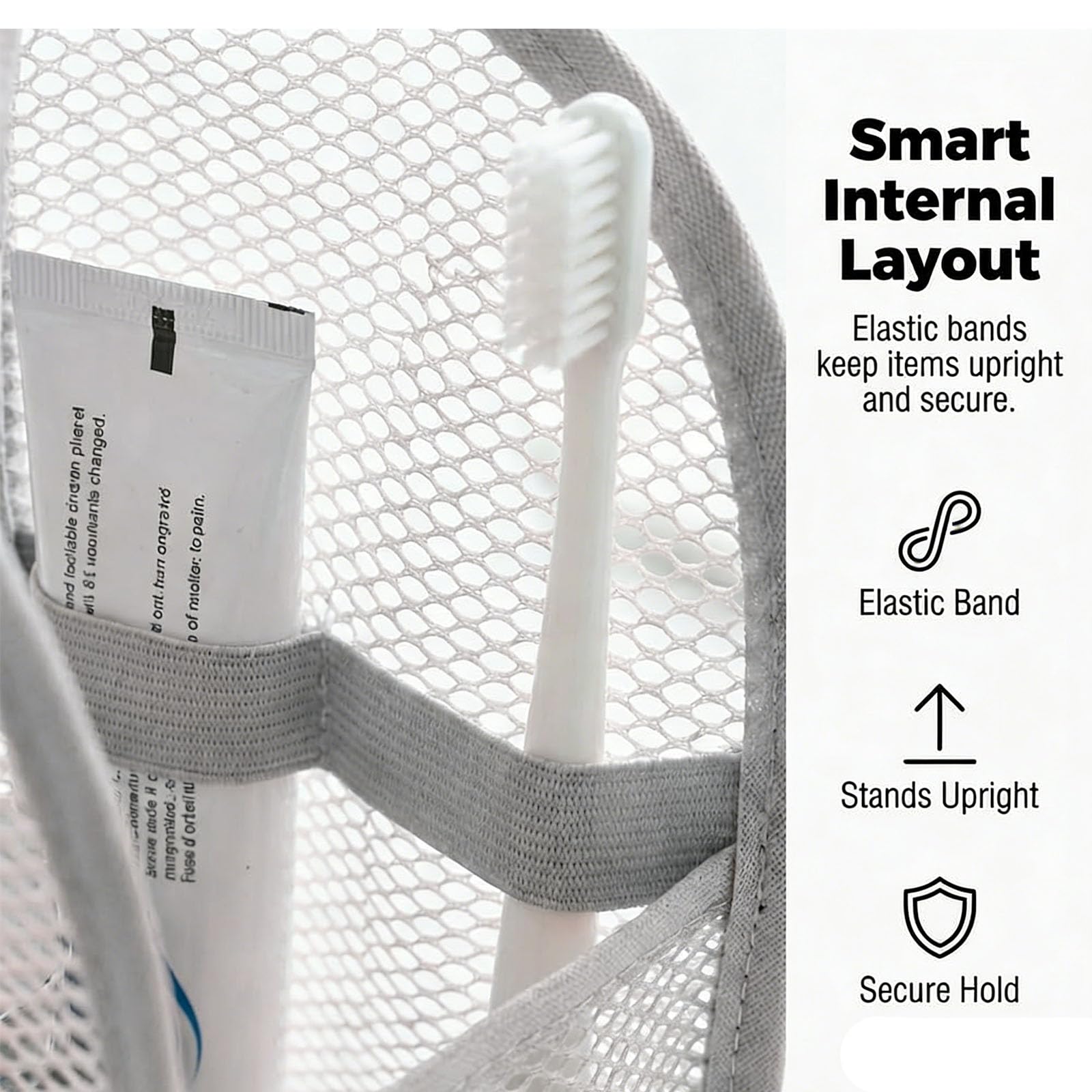 LLisa Soower detail of elastic straps and pockets keeping items secure and organized