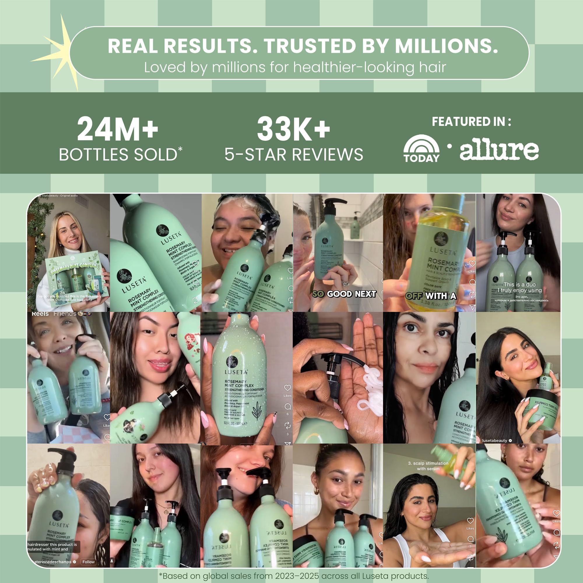 L LUSETA after-use smooth hair demonstrating reduced frizz