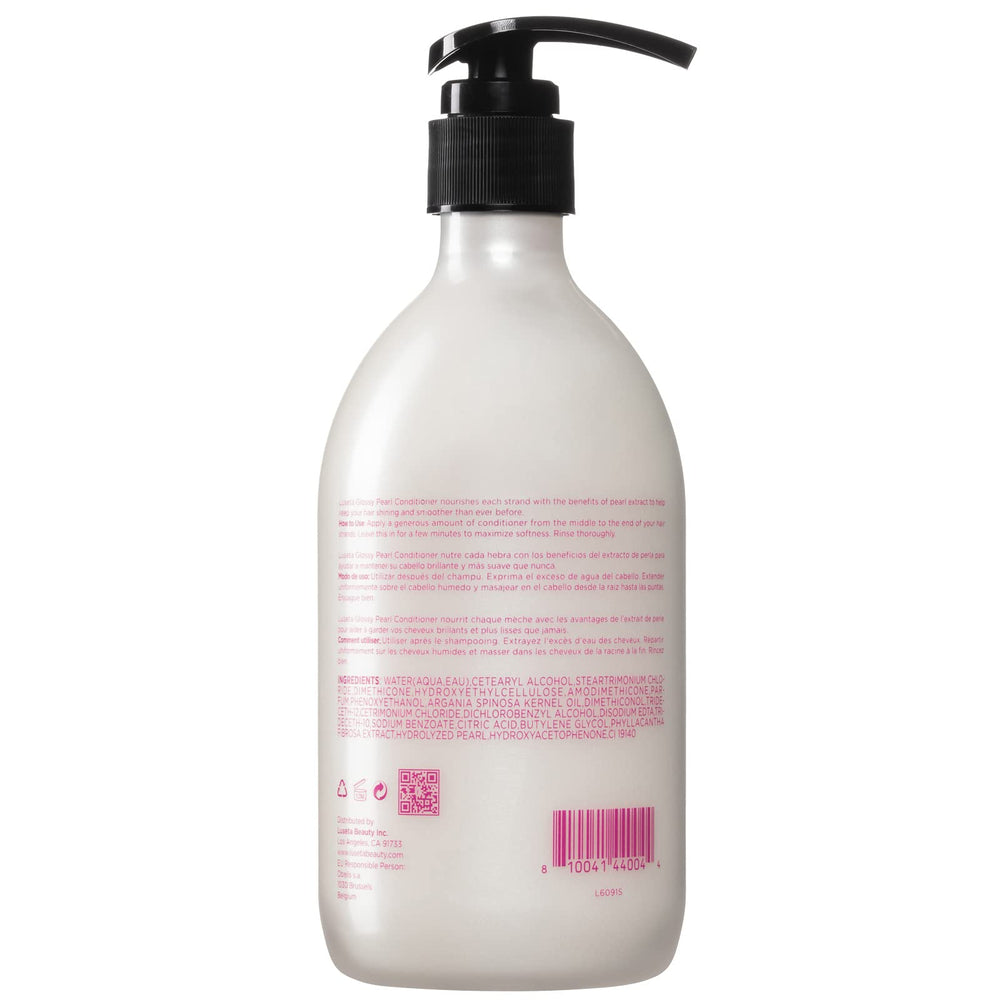 L LUSETA hair after use showing glossy, smooth strands and improved manageability benefit