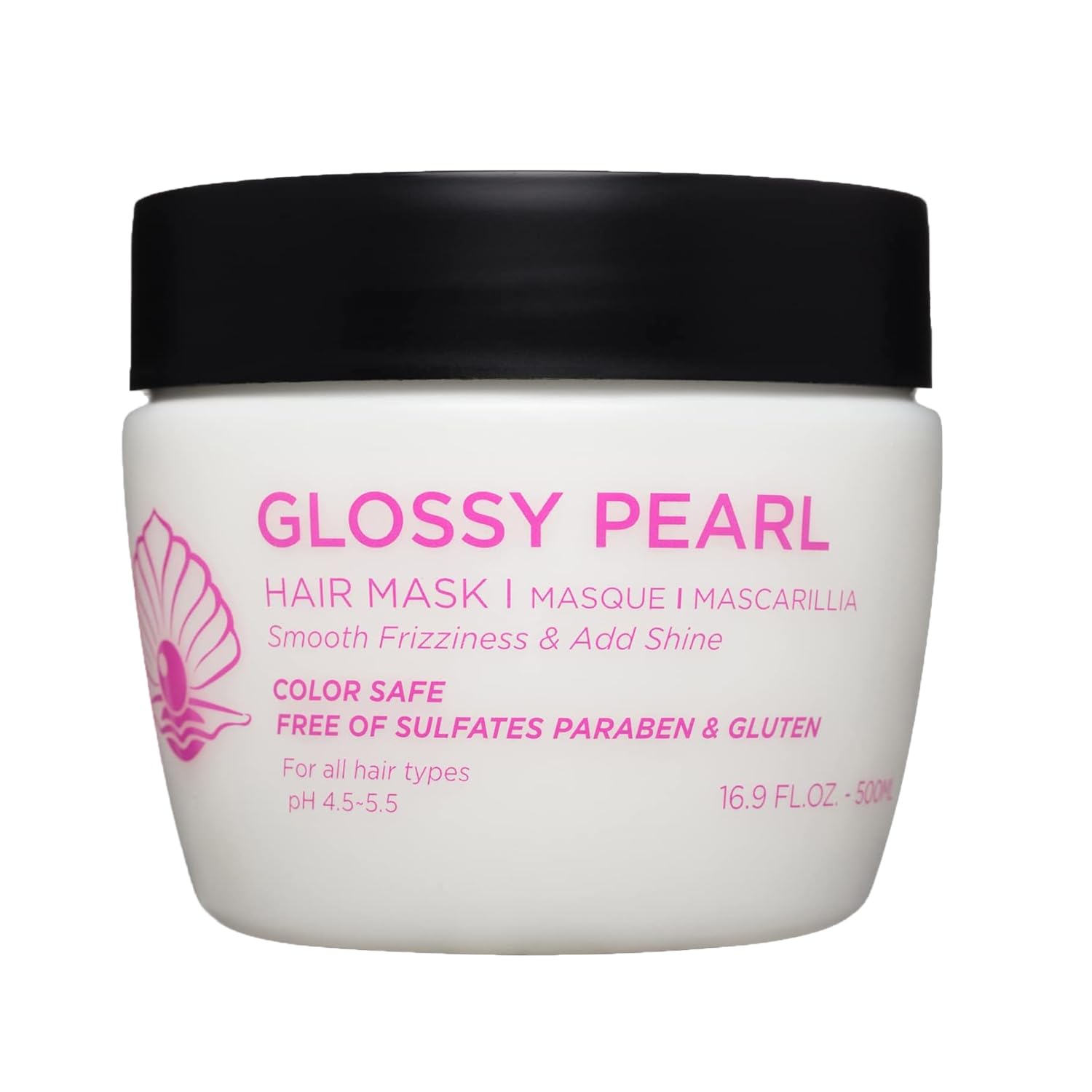 L LUSETA jar front view showing product packaging and glossy finish benefit