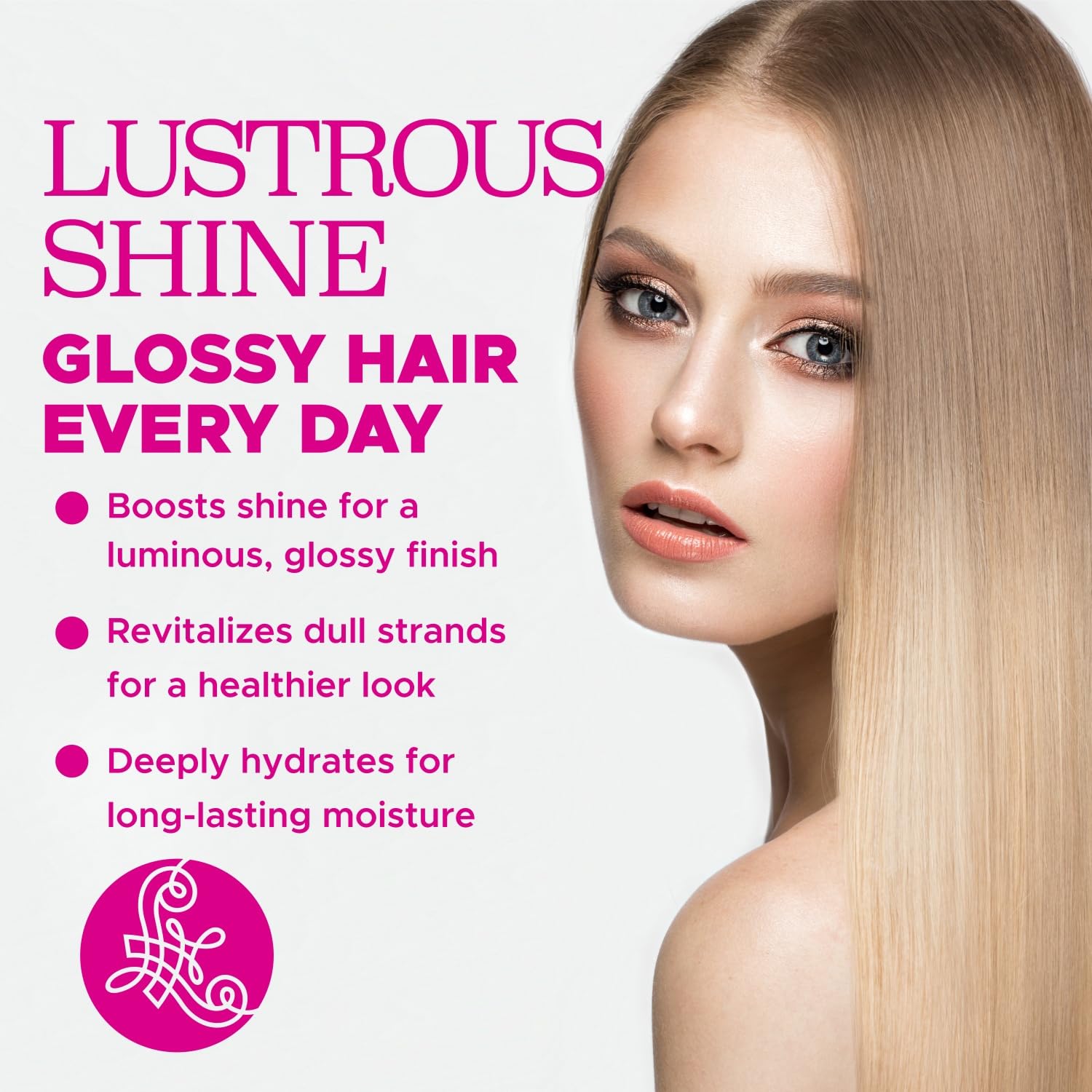 L LUSETA pearl extract ingredient shot emphasizing shine-boosting, smoothing benefit