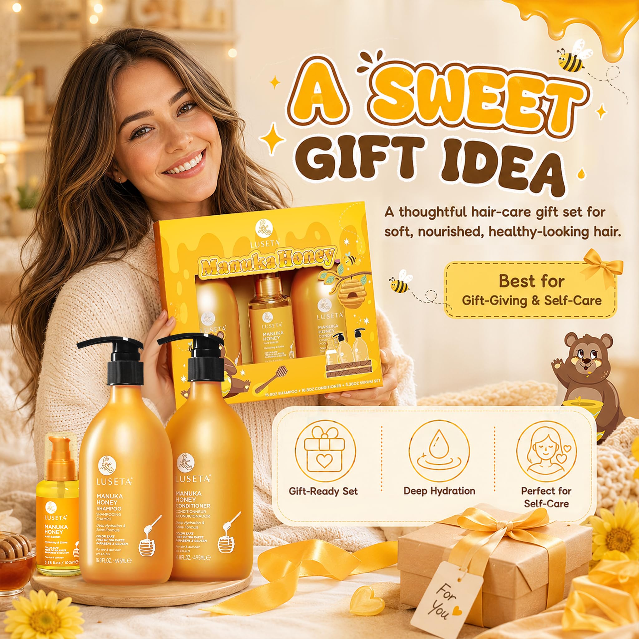 L LUSETA gift box presentation ready for gifting with nourishing appeal