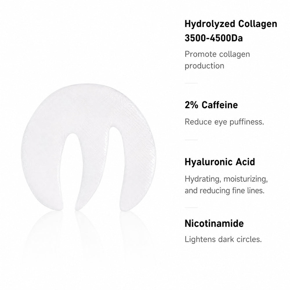 LLVYUO close-up of a single hydrogel eye patch showing smooth texture