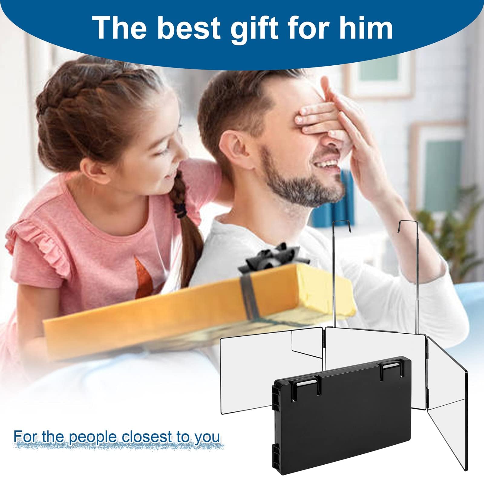 LMZNXCZ boxed with waterproof barber cape showing ready-to-gift convenience