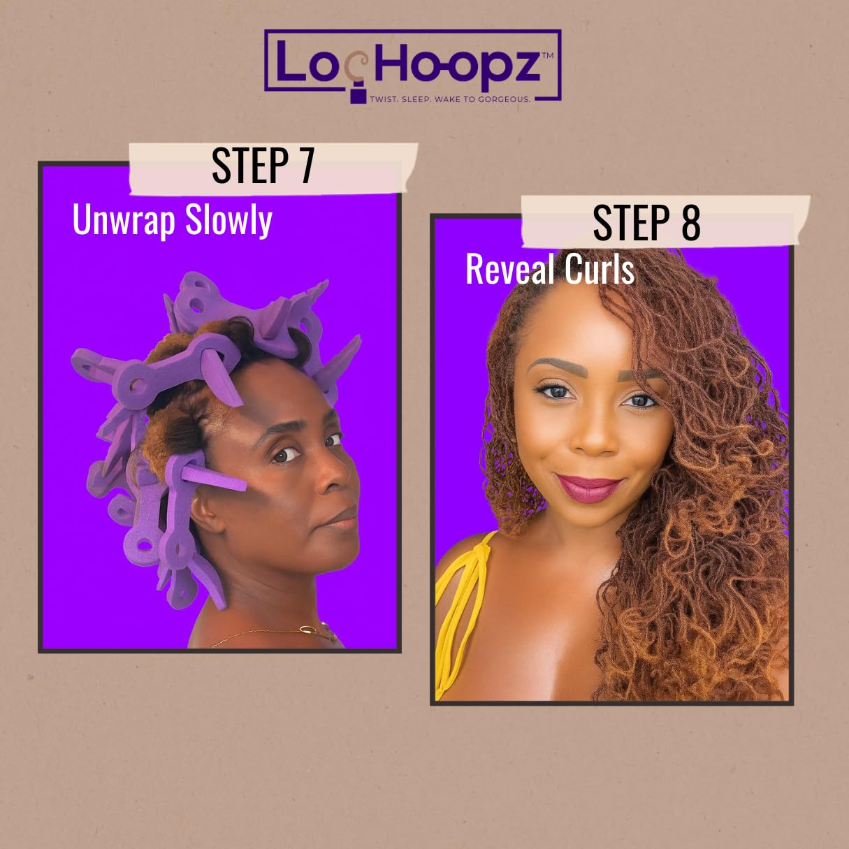 Loc Hoopz tucked into a travel bag showing portable styling solution