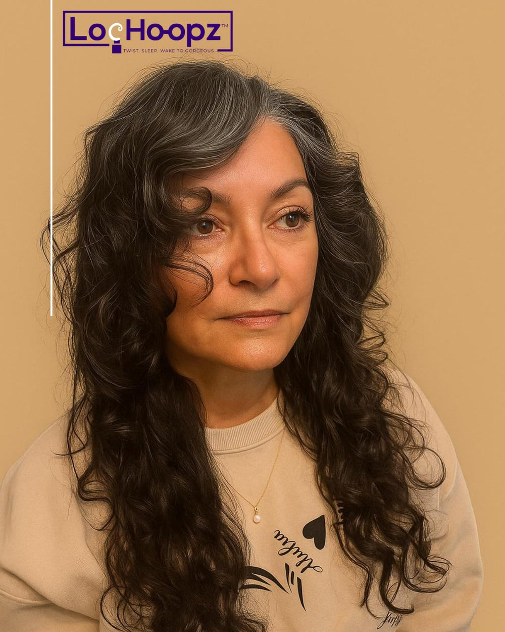 Loc Hoopz worn overnight in bed illustrating comfortable sleep-friendly styling