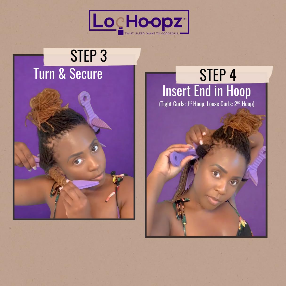 Loc Hoopz washable material under running water showing easy cleaning