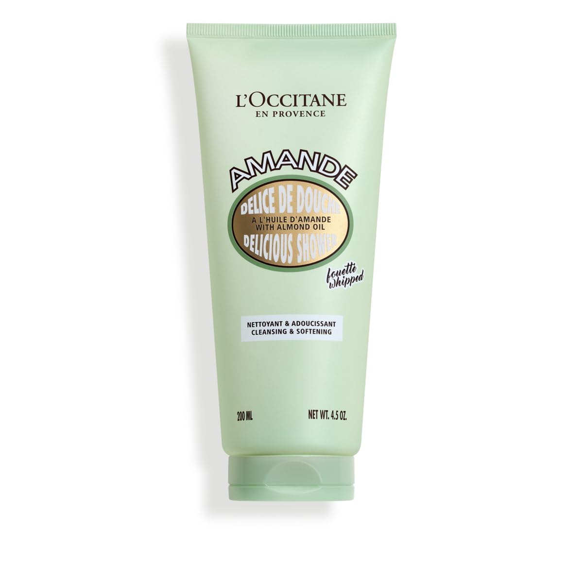 L'Occitane bottle front label showing product name and benefits for easy identification