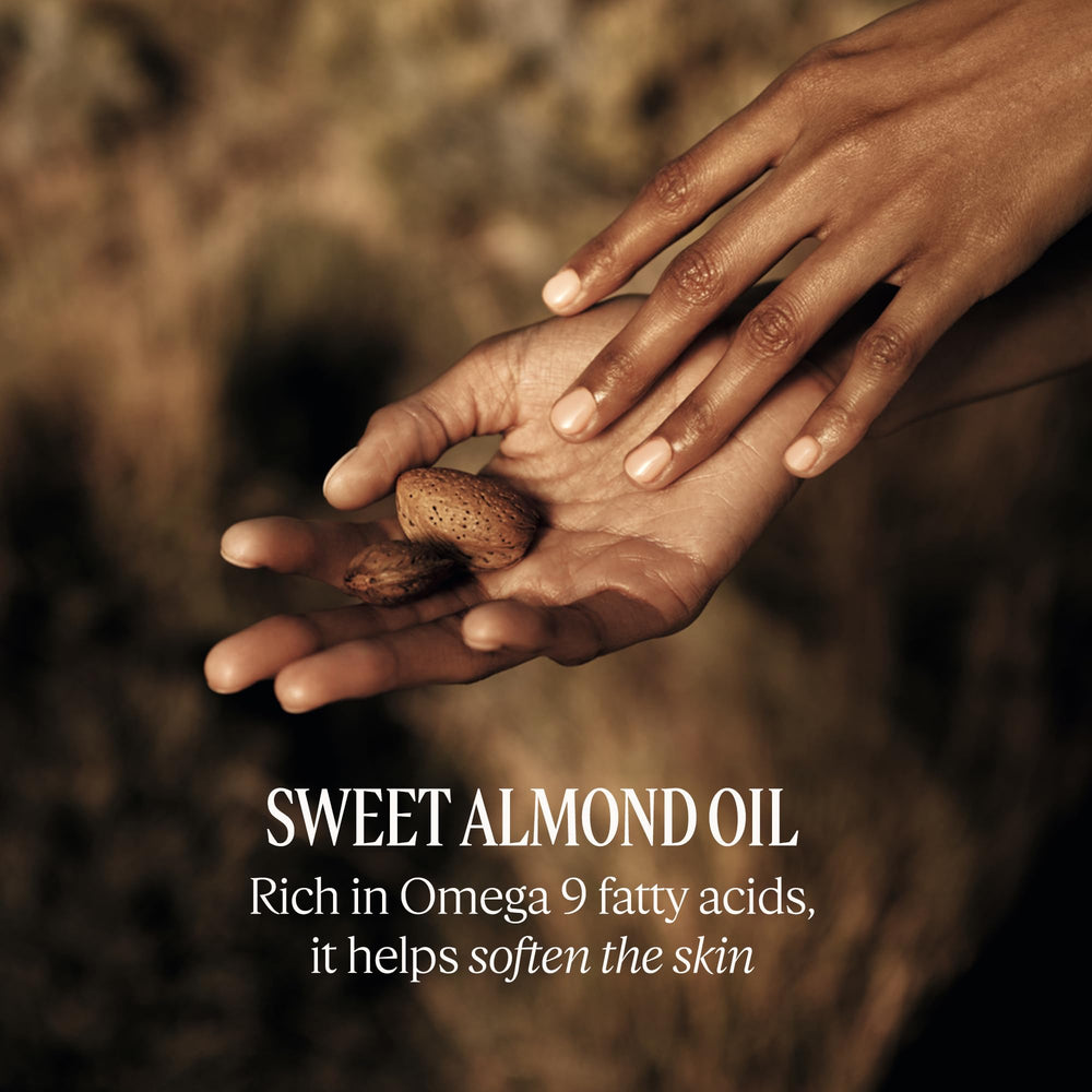 L'OCCITANE almond hand cream tube detail highlighting soothing protection
