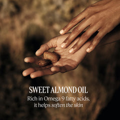 L'OCCITANE almond hand cream tube detail highlighting soothing protection