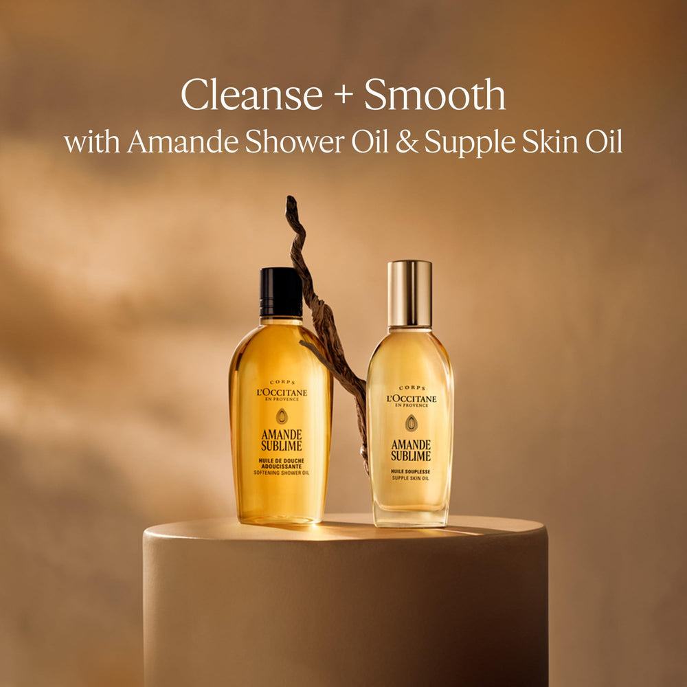 L'OCCITANE lifestyle bathroom shelf displaying luxury ritual benefit