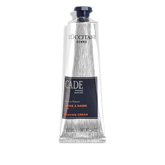 L'Occitane Cade shaving cream tube front view showing brand and benefit