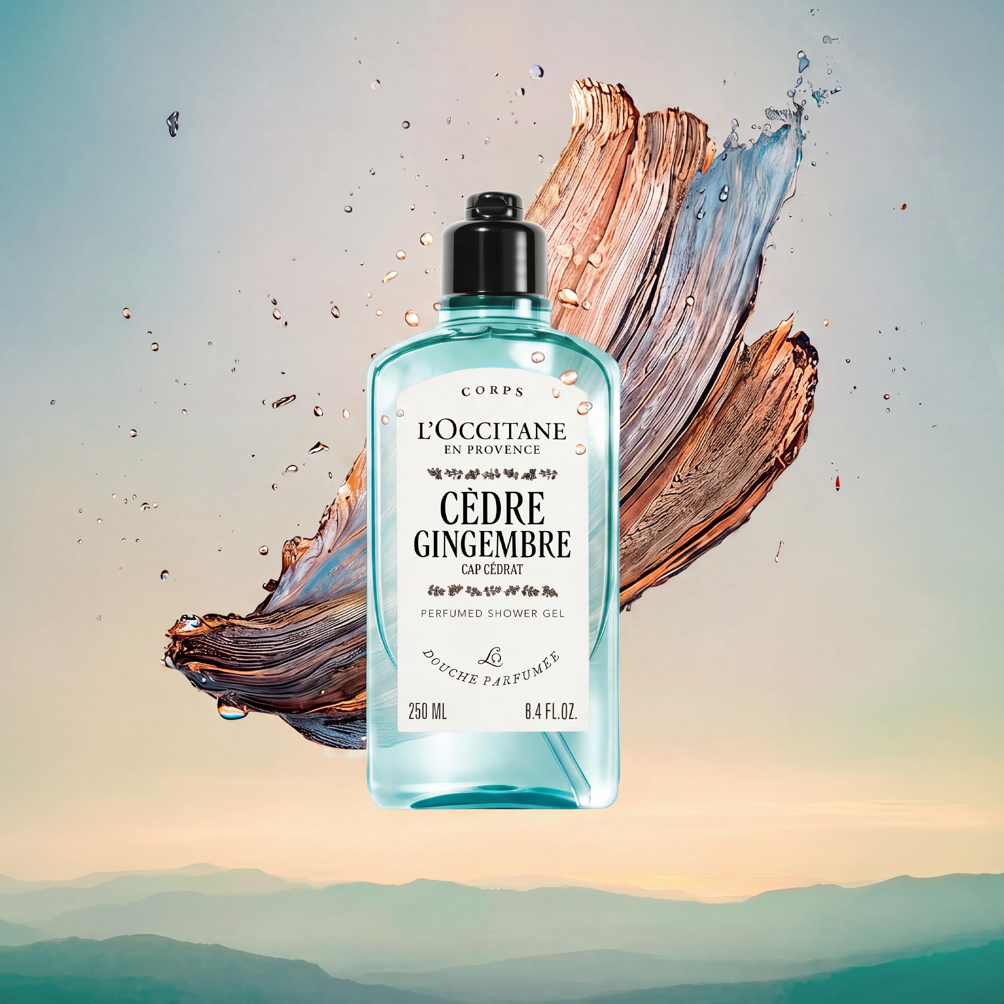 L'OCCITANE gel lather close-up demonstrating creamy foam and effective cleansing