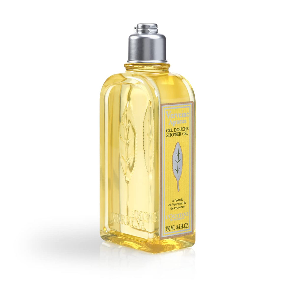 L'OCCITANE gel texture on palm highlighting gentle lather and moisturizing benefit