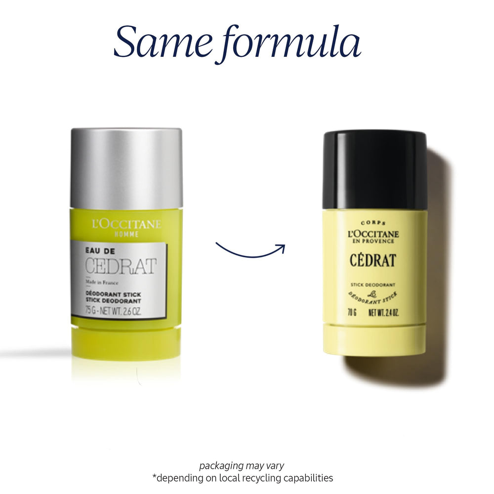 L'Occitane deodorant in bathroom setting illustrating convenient everyday use