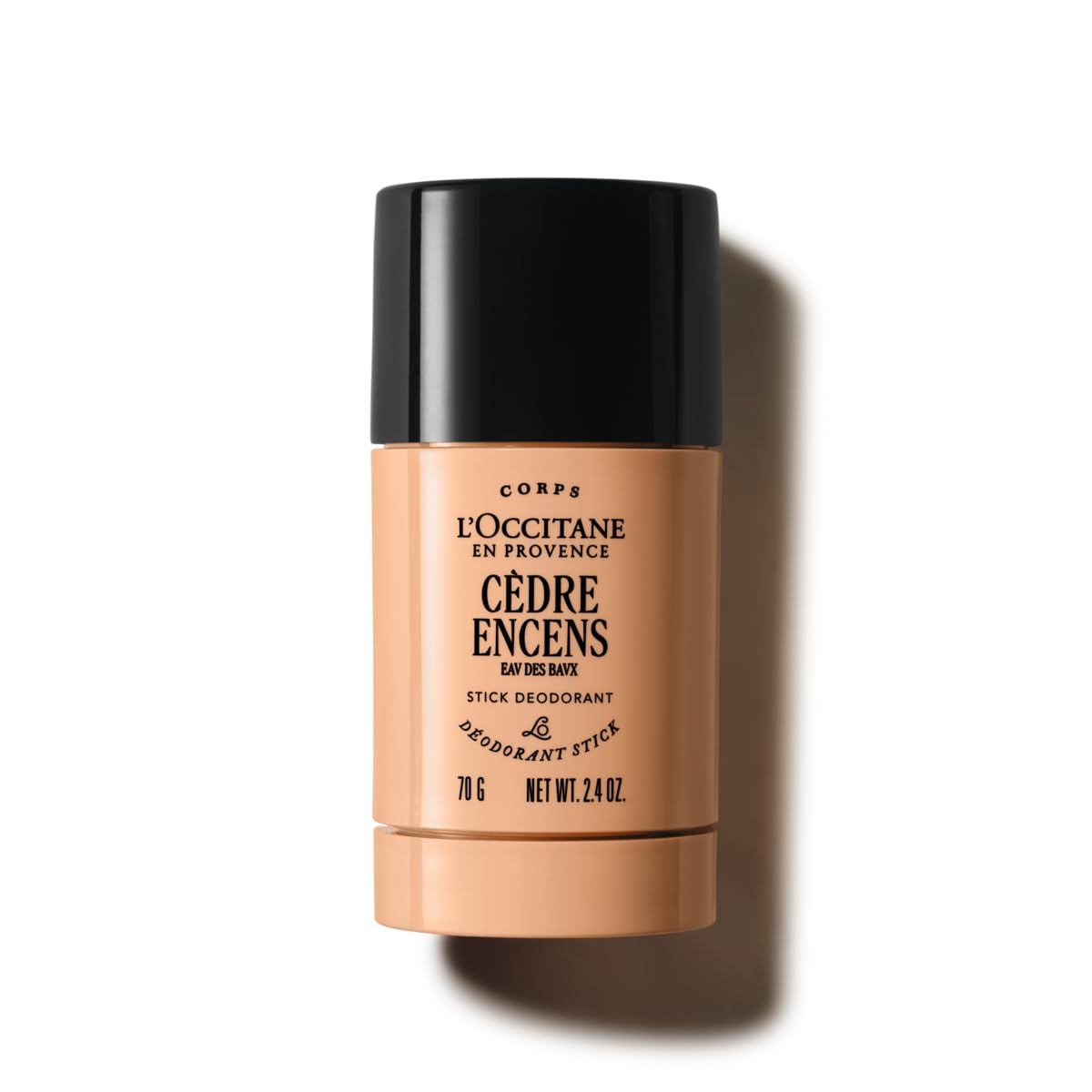 L'OCCITANE Eau des Baux stick front packaging showing compact design and brand