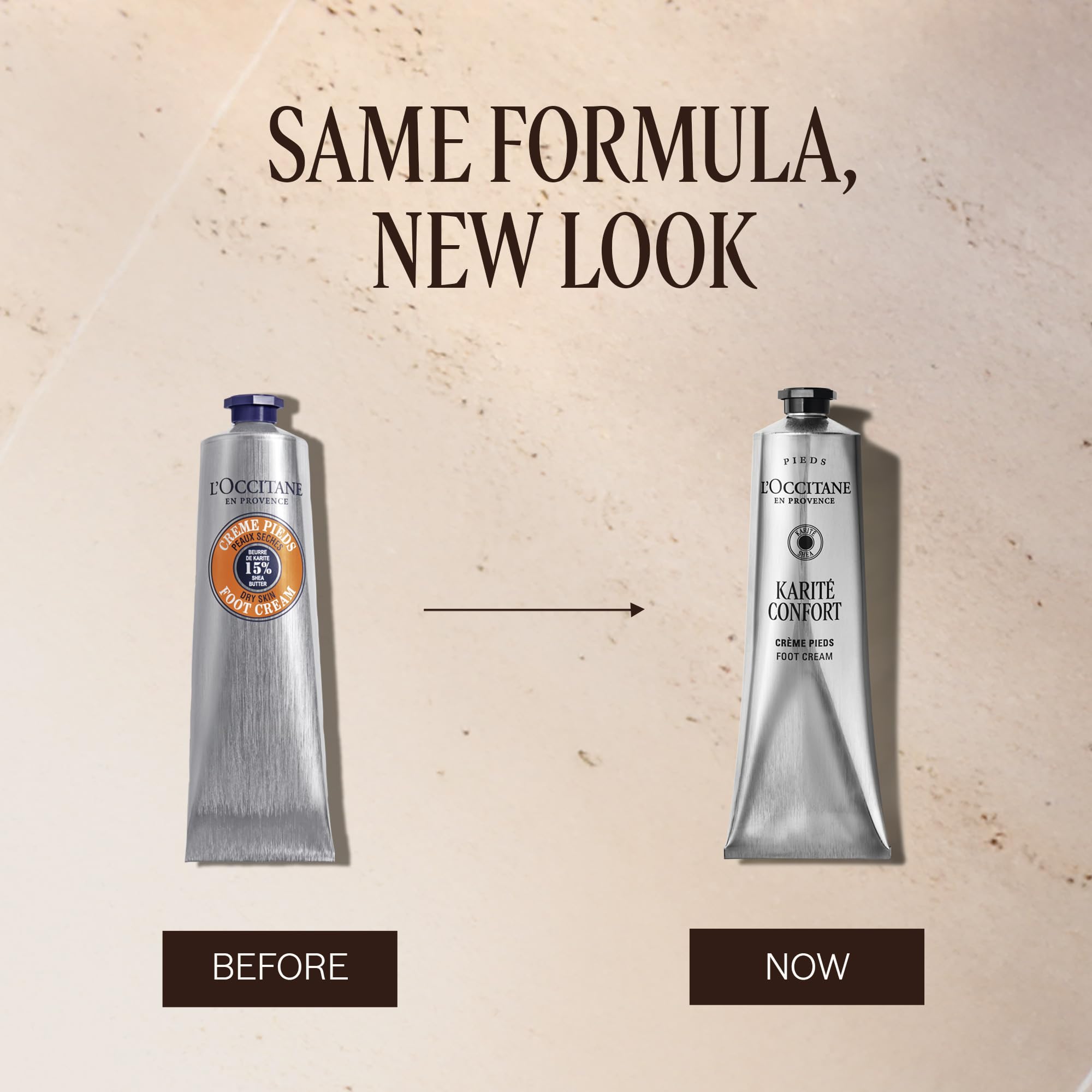 L'OCCITANE cream texture close-up highlighting smooth, fast-absorbing formula