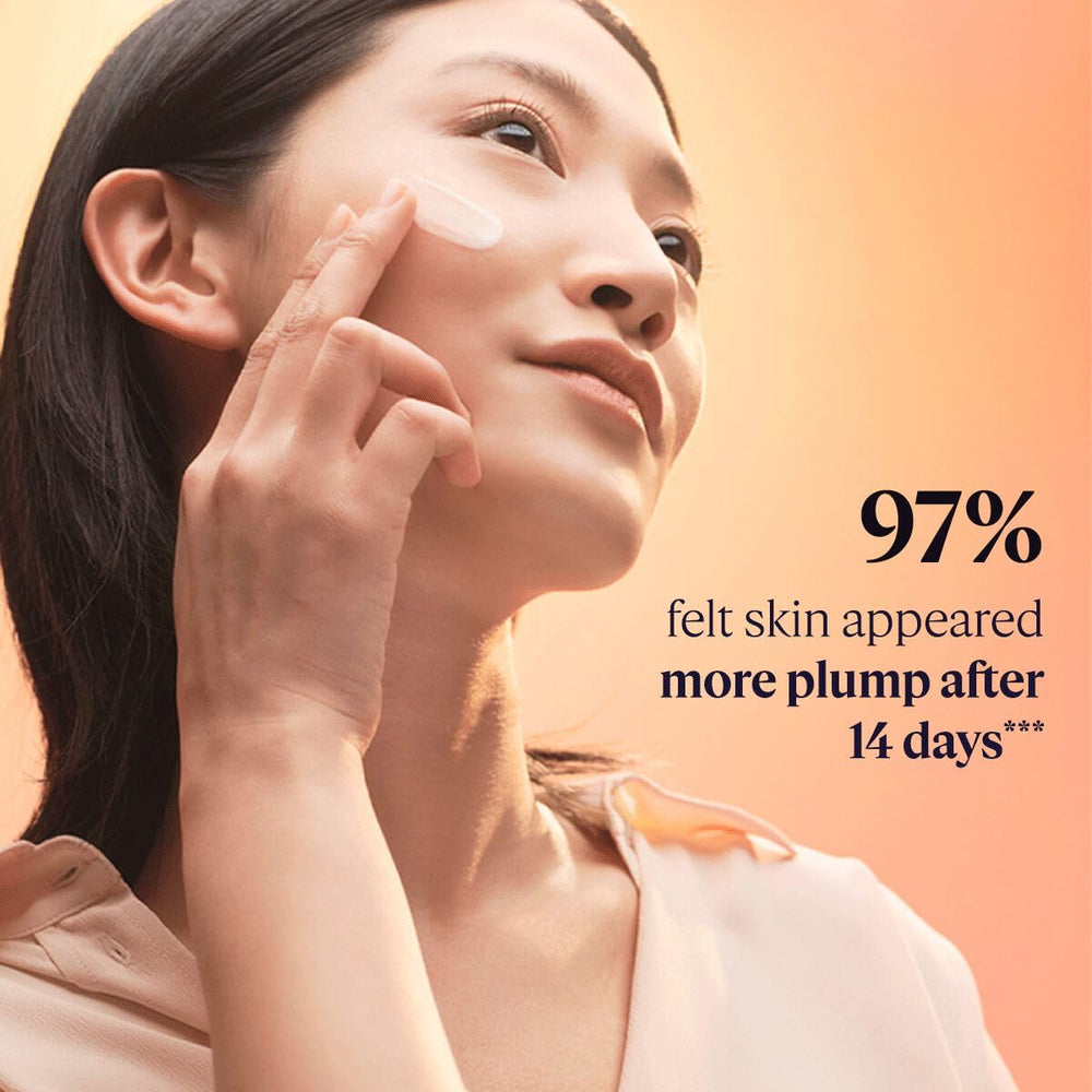 L'OCCITANE cream on hand demonstrating absorbency and plumping hydration