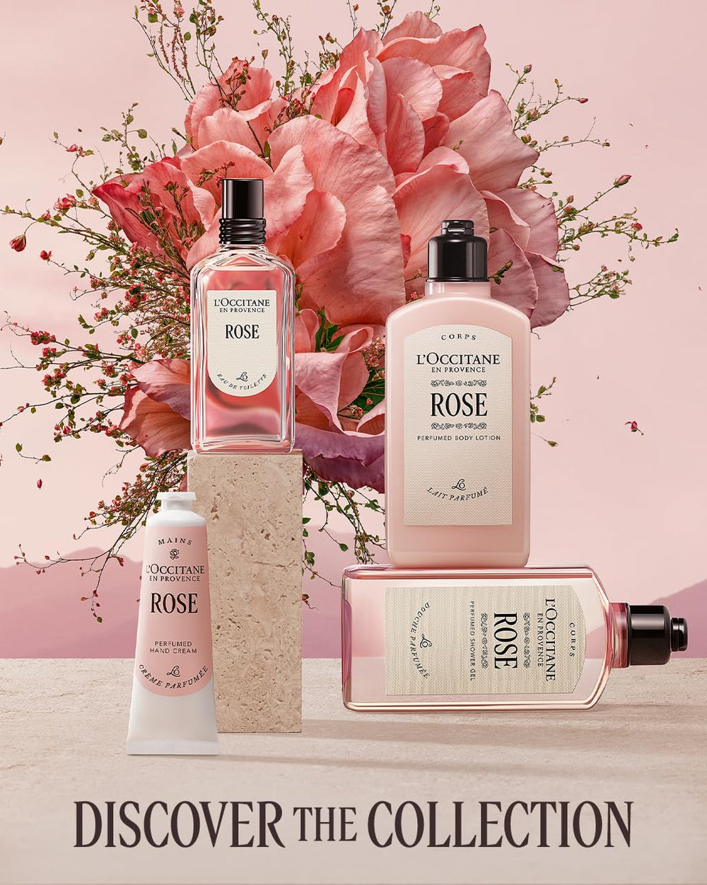 L'Occitane tube styled in gift setting conveying luxury present