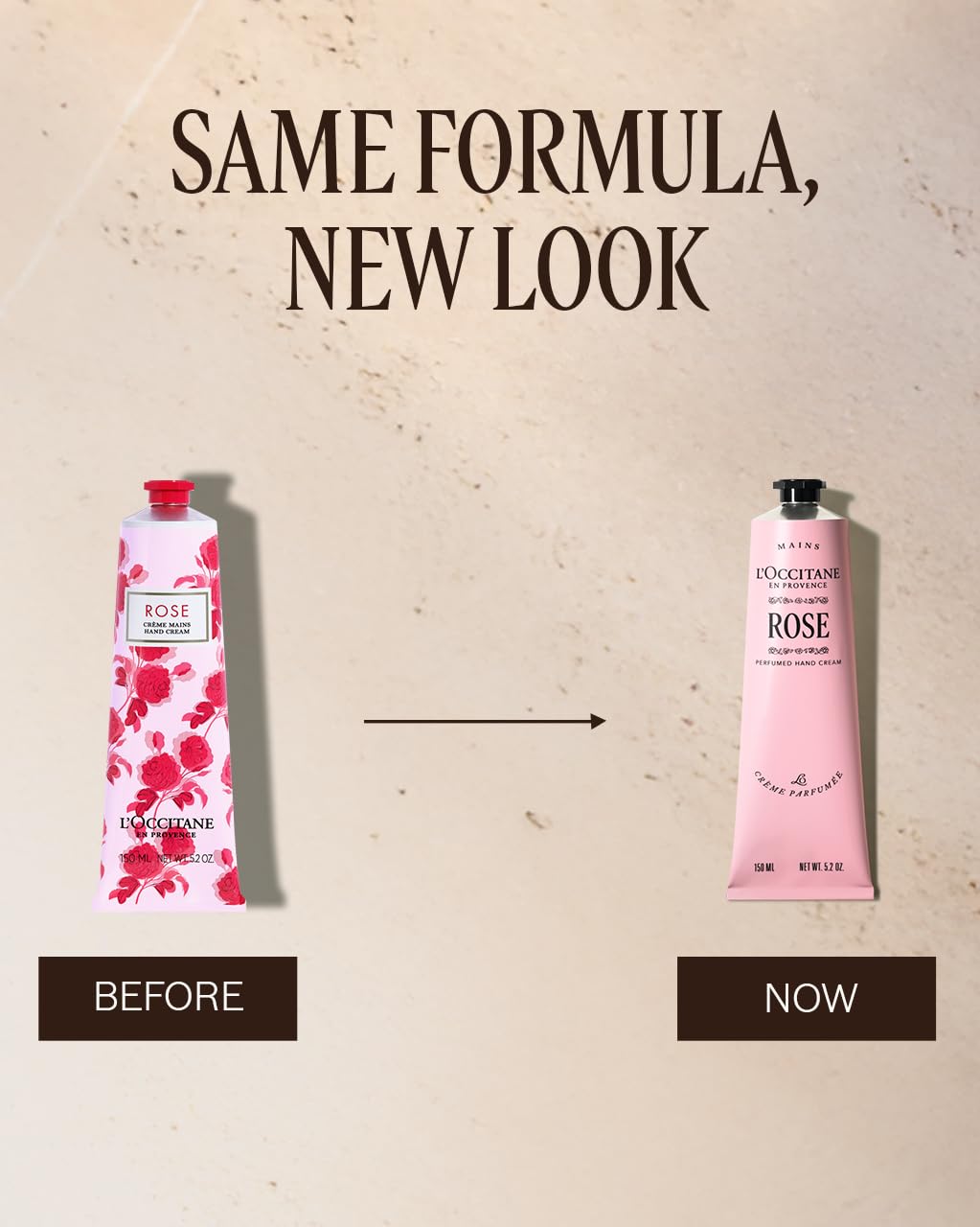 L'Occitane creamy texture swiped on skin for quick absorption