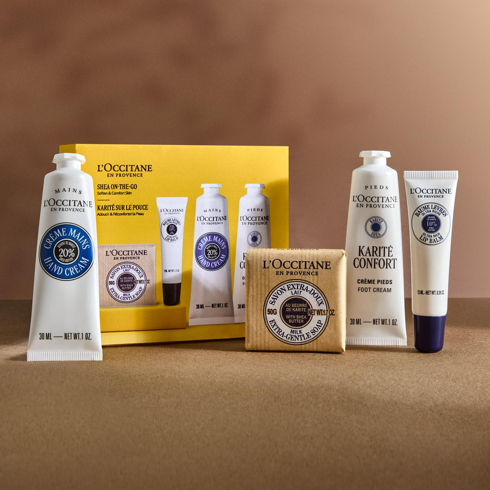 L'OCCITANE close-up of hand cream texture demonstrating quick hydration