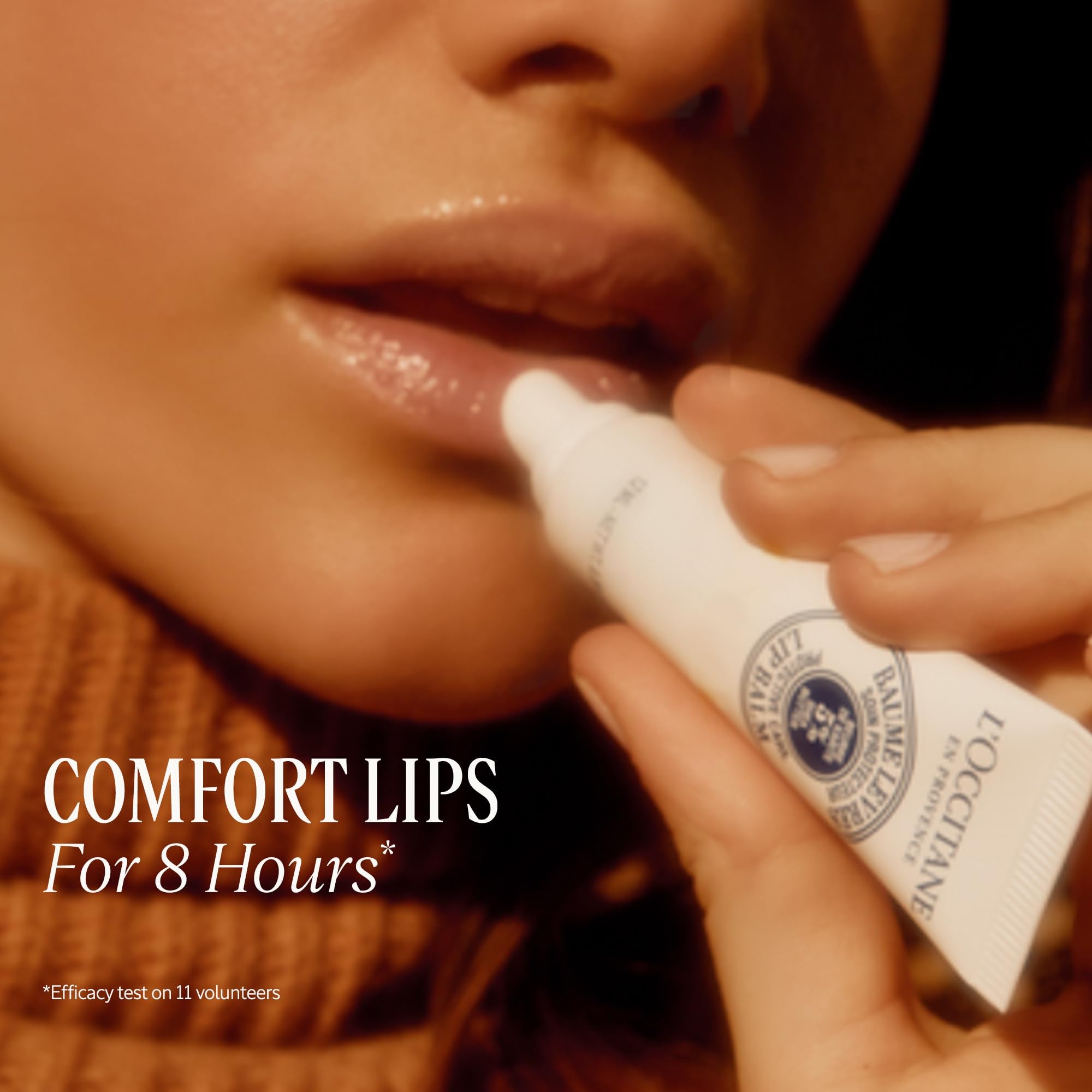 L'OCCITANE set tucked inside a small bag for on-the-go ease