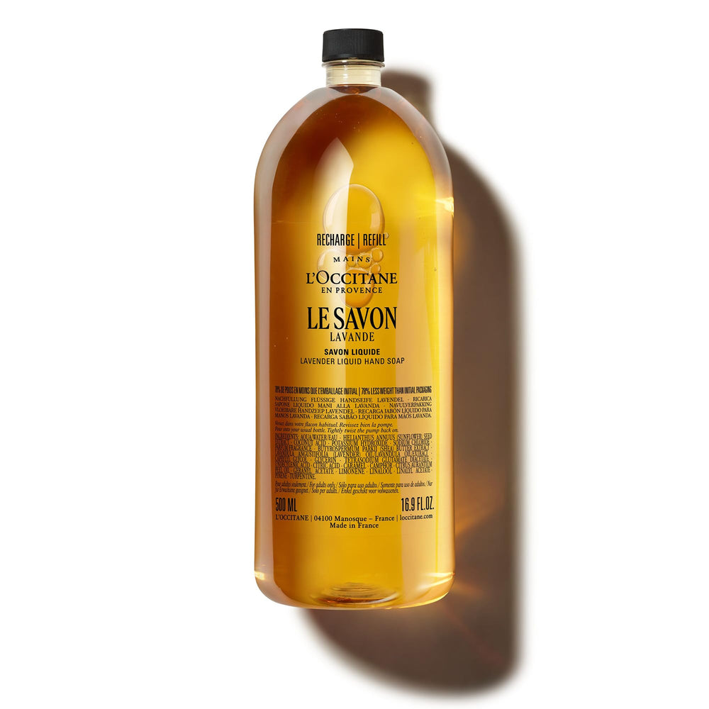 L'OCCITANE verbena refill front packaging showing bottle and label for easy identification